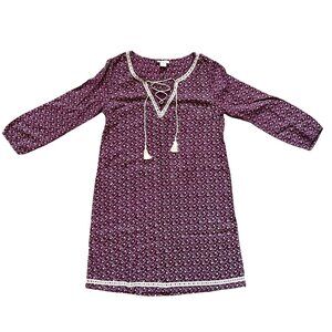 Lucky Brand Dress Womens S Revival Shift Floral Modern Boho Chic Embroidered